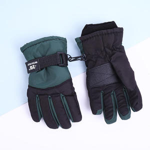 Gants de ski isolés violets, imperméables, chauds pour l'hiver, unisexes, fermeture à boucle et crochets, matériau polyester, pour le ski alpin - Product Image 2