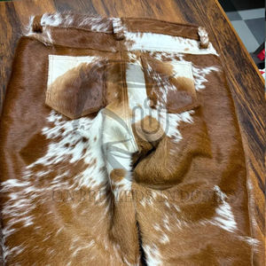 กางเกงหนังวัวแท้คุณภาพพรีเมียมสำหรับผู้ชาย ปี 2026 สีน้ำตาลและสีขาว จาก Unbridleds Industry ดีไซน์โดดเด่นทันสมัย - Product Image 2