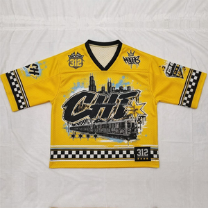 Camiseta Deportiva Retro Personalizada de Secado Rápido con Cuello en V, Estampada, Estilo Oversize, para Hombre, Camiseta de Baloncesto, Fútbol, Malla Transpirable - Product Image 5