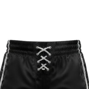 Shorts de sport athlétiques pour hommes, noirs, imprimés par sublimation, en polyester, avec cordon de serrage et bande latérale, pour le hockey sur glace, performance optimale - Product Image 3