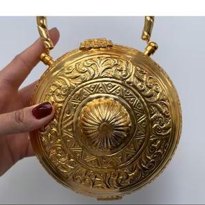 Bolso de Mano de Metal de Diseño de Lujo, Bañado en Oro, para Mujer, a la Moda - Product Image 3