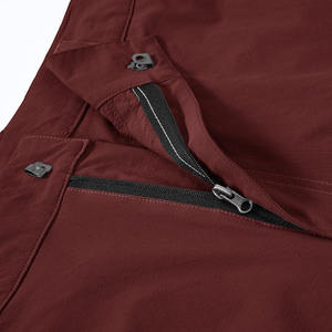 Pantalones cortos de trabajo para hombre, transpirables, ligeros, con cierre de botón y cordón en la cintura, patrón sólido, pantalones cortos de trabajo de secado rápido para hombre - Product Image 3