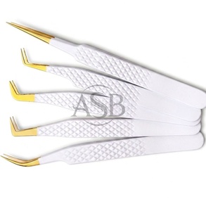 Extensions de cils en acier inoxydable avec logo personnalisé rose et or, et blanc et or, impression de logo personnalisée - Product Image 5