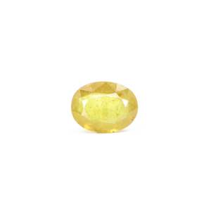 Handcrafted 3.4 Carat Oval Cut Yellow Sapphire Loose Gemstone for Fine Jewelry - Product Image 1