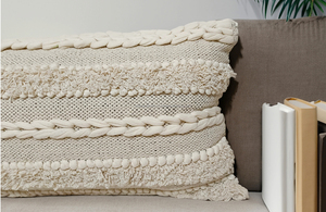 Housse de coussin lombaire en coton bohème confortable de 14 x 36 pouces, coussin décoratif extra long pour canapé, lit et banc - Product Image 3