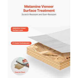 แท่นวางทีวีแบบลอยตัวสีขาวแบบทันสมัยที่ติดผนัง47ช่องเสียบสายคอนโซลบอร์ดอนุภาคสำหรับกล่องเคเบิลเครื่องเล่นดีวีดี - Product Image 5