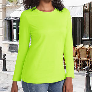 เสื้อแขนยาวแฟชั่นผู้หญิงมาใหม่ / เสื้อยืดแขนยาวสีพื้นสไตล์สตรีทแวร์ลำลองสำหรับผู้หญิง - Product Image 2