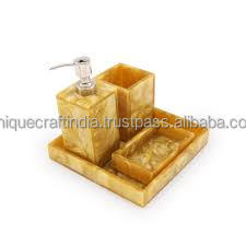 Timeless Grace Classic Handmade Epoxy Resin Bathroom <b>Set</b> Elegant Bath Tray Accessories <b>Soap</b> Dispenser Tumbler Luxury Decor Kit - Product Image 1