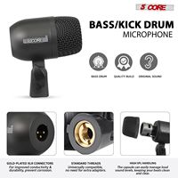 Kit de micros de batterie filaires S-Core 9 pièces avec connecteur XLR pour toms, caisse claire, cymbales, utilisation professionnelle en studio d'enregistrement audio