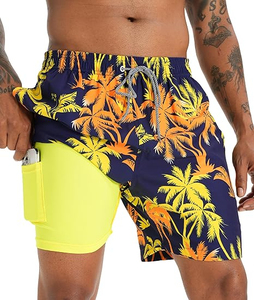 Pantalones Cortos Deportivos para Hombre, Personalizados, Cintura Elástica, Estilo Urbano, para Fitness, Running, Jogging, Baloncesto, Playa, 100% Poliéster, Secado Rápido - Product Image 1
