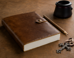 Vintage PU Leather Journal Notebook with Snap Closure Travel Diary Writing Journal Gift or School Business Gift Notebook - Product Image 1