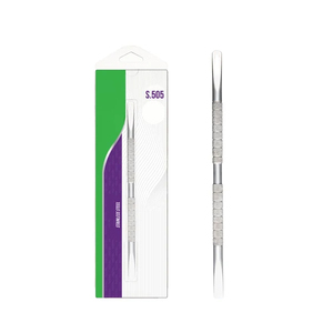 Pousse-cuticules S-505 pour manucure, en acier inoxydable poli miroir, pour salon de beauté, nettoyeurs de gel acrylique pour ongles - Product Image 1