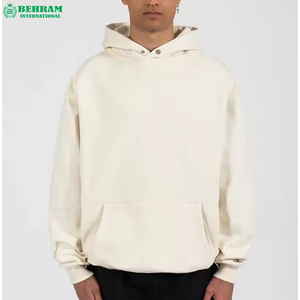 High Quality Solid Vintage Winter Streetwear 360 GSM 100% Cotton Fleece Thick Heavy Pocket Pullover <b>Oversized</b> <b>Hoodies</b> <b>Men</b> - Product Image 6