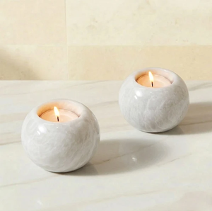 Portavelas de Mármol de Diseño Único con Elegante Forma Redonda y Acabado de Alta Calidad para Decoración del Hogar y Fiestas - Product Image 1