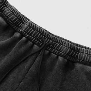 Custom Mens Double Waisted Rhinestone <b>Joggers</b> Flare Baggy <b>Stacked</b> Sweatpants Men Casual Sweat Acid Wash Pants Trousers For Men - Product Image 4