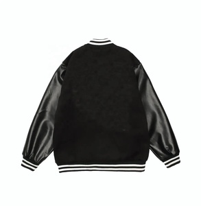 Chaqueta Varsity Reversible de Alta Calidad con Apliques de Lana Chenille, Logotipo Personalizado, Mangas de Cuero, Forro Acolchado para Invierno - Product Image 5