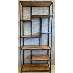 Estantería Industrial Extensible de Madera con 4 Estantes, Librería Moderna sin Respaldo, para Sala de Estar u Oficina en Casa - Product Image 3