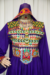 Manufacturer Handmade <b>A</b>-<b>line</b> Tribal Vintage Afghan Kuchi <b>Dress</b> Ethnic Clothing Women High Quality Professional Afghan Kuchi Dres - Product Image 2