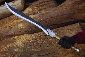 Cuchillo de Caza Hecho a Mano de Acero al Carbono con Mango de Madera y Hoja de Punta Caída, Herramienta DIY para Exteriores - Product Image 4