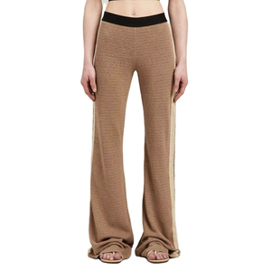 100% High Quality Latest Design Solid Plain Color Flare <b>Trouser</b> For Women's Fashionable Stylish Cotton flared ladies <b>trouser</b> - Product Image 1