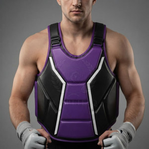 Protège-poitrine en cuir rembourré réglable pour la boxe, le MMA, le kickboxing, les arts martiaux, la lutte, l'entraînement, léger et écologique - Product Image 3