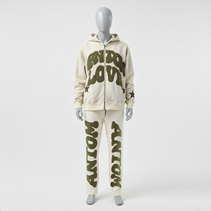 Conjunto Deportivo de Invierno para Hombre, Talla Grande, Estilo Urbano, Sudadera con Estampado de Grafiti, Pantalones Jogger, Atuendo Informal, Moda Hip Hop, Elegante, 100% - Product Image 2