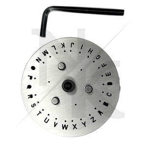 Cortador de discos alfabéticos de acero inoxidable de primera calidad, letras mayúsculas de la A a la Z, tamaño: 6 mm, juego de 26 punzones, rápido, eficaz y fácil de usar. - Product Image 3