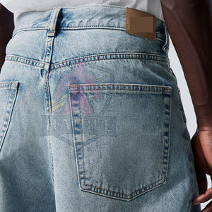 Jean baggy pour homme de haute qualité, 100% coton, léger, taille haute, personnalisable, vente en gros - Product Image 5