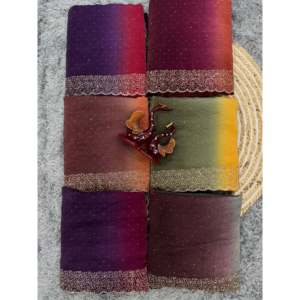 Sari en soie de créateur avec broderie originale Jarkhan Diamond pour mariages - Product Image 1