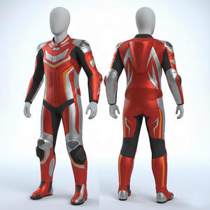 Combinaisons de course imperméables, ignifuges et respirantes pour l'entraînement moto, vestes de moto en cuir véritable pour enfants - Product Image 3