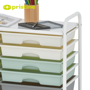 Chariot de rangement multifonctionnel en métal à 12 tiroirs avec étagère, fabriqué à Taïwan, pour cuisine, salon, bureau à domicile - Product Image 4