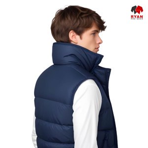 Chaleco Acolchado Impermeable y Transpirable Personalizado Ryan Pro Gear para Hombre, Diseño con Bolsillos y Logotipo Personalizado, Diseño ODM - Product Image 5