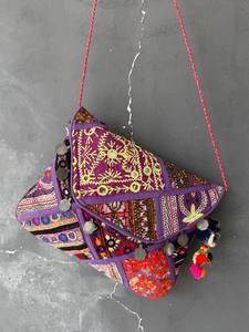 Handcrafted Rajasthani Embroidered Boho Sling <b>Bag</b> – Vibrant <b>Patchwork</b> Shoulder <b>Bag</b> - Product Image 5