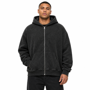 Men's 100% Cotton Full <b>Zip</b> Hoodie Fleece Sweatshirt Regular Fit <b>Zip</b> <b>Up</b> Hooded <b>Jacket</b> for Winter Casual Wear - Product Image 4