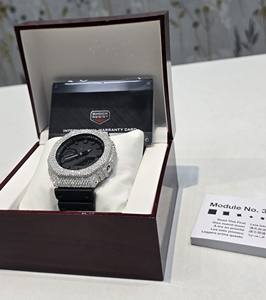 Boîtier de montre GM2100 style Hip Hop, serti de diamants Moissanite VVS, affichage numérique, nouvelle mode - Product Image 4