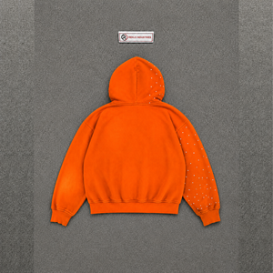 Men's <b>Orange</b> Zip-Up <b>Hoodie</b> With Sublimation Print Design Oversized Streetwear Sweatshirt Regular Sleeve FRENCH TERRY Fabric Sale - Product Image 6