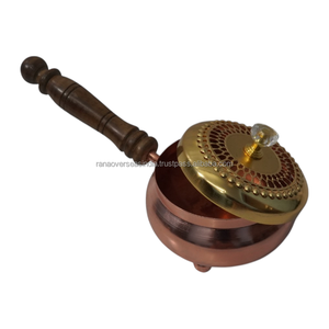 <b>Decorative</b> Iron Incense Burner Wooden Handle Eco-Friendly Durable Metal Charcoal Censer for <b>Spring</b>/Summer Home Office Meditation - Product Image 3