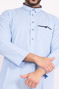 <b>Men</b> Juba Islamic Traditional Long Robe Comfortable Muslim Clothing Modest Loose Fit Breathable Material - Product Image 5