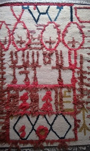 Tapis marocain tissé à la main à poils longs, antidérapant, rembourré, 100% laine, velours pelucheux, motif géométrique, pour chambre adulte, salon, canapé - Product Image 4