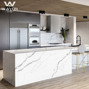 Phiến Đá Thạch Anh Nhân Tạo Cắt Theo Kích Cỡ Từ Nhà Máy Quảng Đông Mặt Bàn Trang Điểm Cho Mặt Bàn Nhà Bếp - Product Image 1