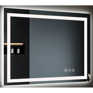 Espejo de Pared LED Inteligente con Control de Temperatura de Tres Colores RGB, Funciones Antivaho y Anti-Rotura - Product Image 1