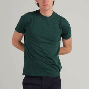 Camisetas de Jersey de Algodón de Color Verde con Cuello Redondo y Logotipo Personalizado para el Verano 2024, Personaliza Tu Propia Marca - Product Image 1