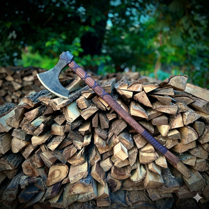 TheWizCrafts Tomahawks Viking Artisanaux Géants de Qualité Supérieure, Lame en Acier Forgé, Manche en Bois, Décoratifs DIY |   Garantie de 3 ans - Product Image 2
