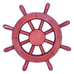 Wooden <b>Ship</b> <b>Wheel</b> Marine Dockside Companion Crafted to Complement Coastal Decorating with Refined Seafaring Influence - Product Image 2