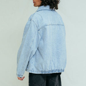 Vestes en jean streetwear pour hommes au design élégant, 100% coton, logo personnalisé, avec tissu en toile pour le sport - Product Image 5