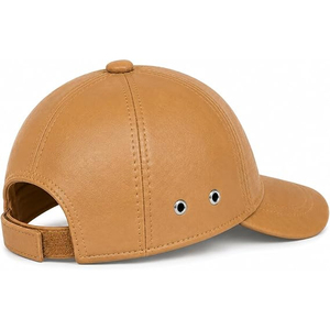 Casquette de baseball en cuir pour hommes et femmes – Chapeau en cuir d'agneau véritable souple fait main, casquette de luxe réglable pour papa - Product Image 4
