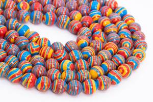 ลูกปัดแคลซิลิก้าหลากสีทรงกลมแบบหลวม ร้อยเป็นเส้นยาว 15.5 นิ้ว 7.5 นิ้ว จำนวนมาก ขายส่ง สำหรับทำเครื่องประดับ - Product Image 2