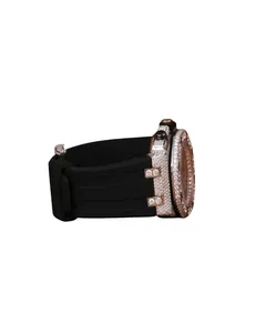 Montre unisexe de luxe à mouvement mécanique, sertie de diamants Moissanite VVS, cadran à chiffres Hip Hop, personnalisée, de haute qualité - Product Image 2