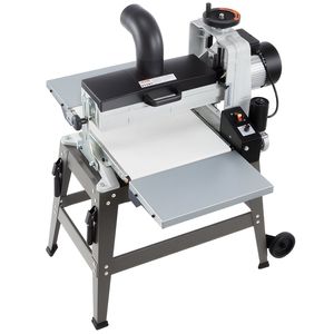 Levigatrice a Tamburo a Doppio Motore da 16 Pollici, 1.5HP, 1720RPM, a Velocità Variabile, con Nastro Trasportatore per Lavorazione del Legno, con Supporto e Tavoli di Estensione per Pialle per Legno - Product Image 1