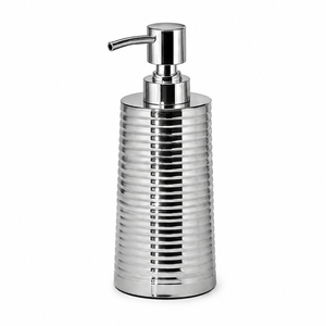 Ensemble de salle de bain moderne en acier inoxydable chromé, distributeur de savon carré, flacon pompe de luxe pour lotion liquide, vente en gros pour hôtels et usage domestique - Product Image 2